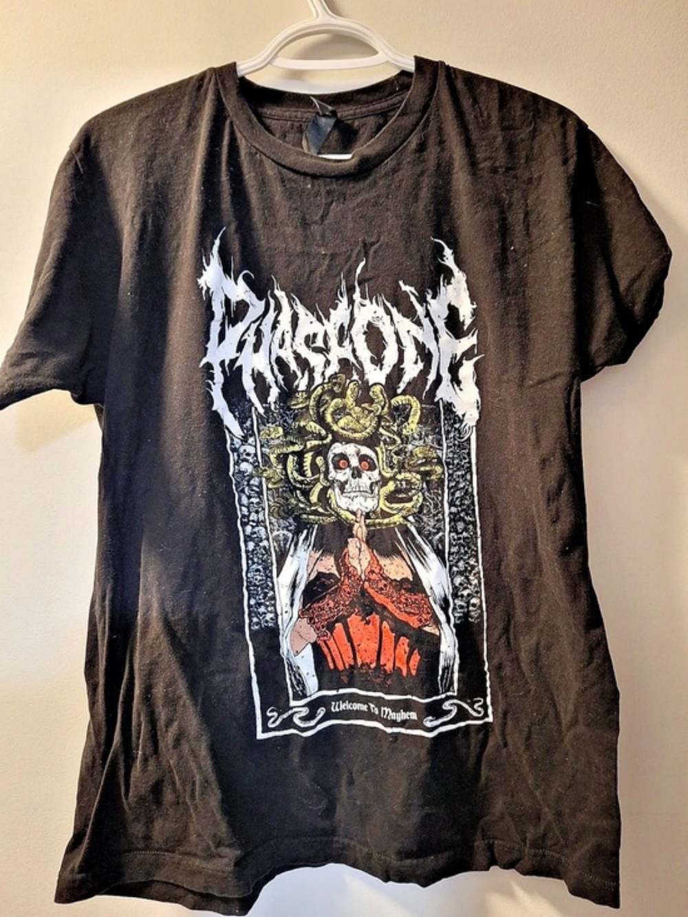 PhaseOne Welcome to Mayhem T-Shirt Graphic Tee in Black & White